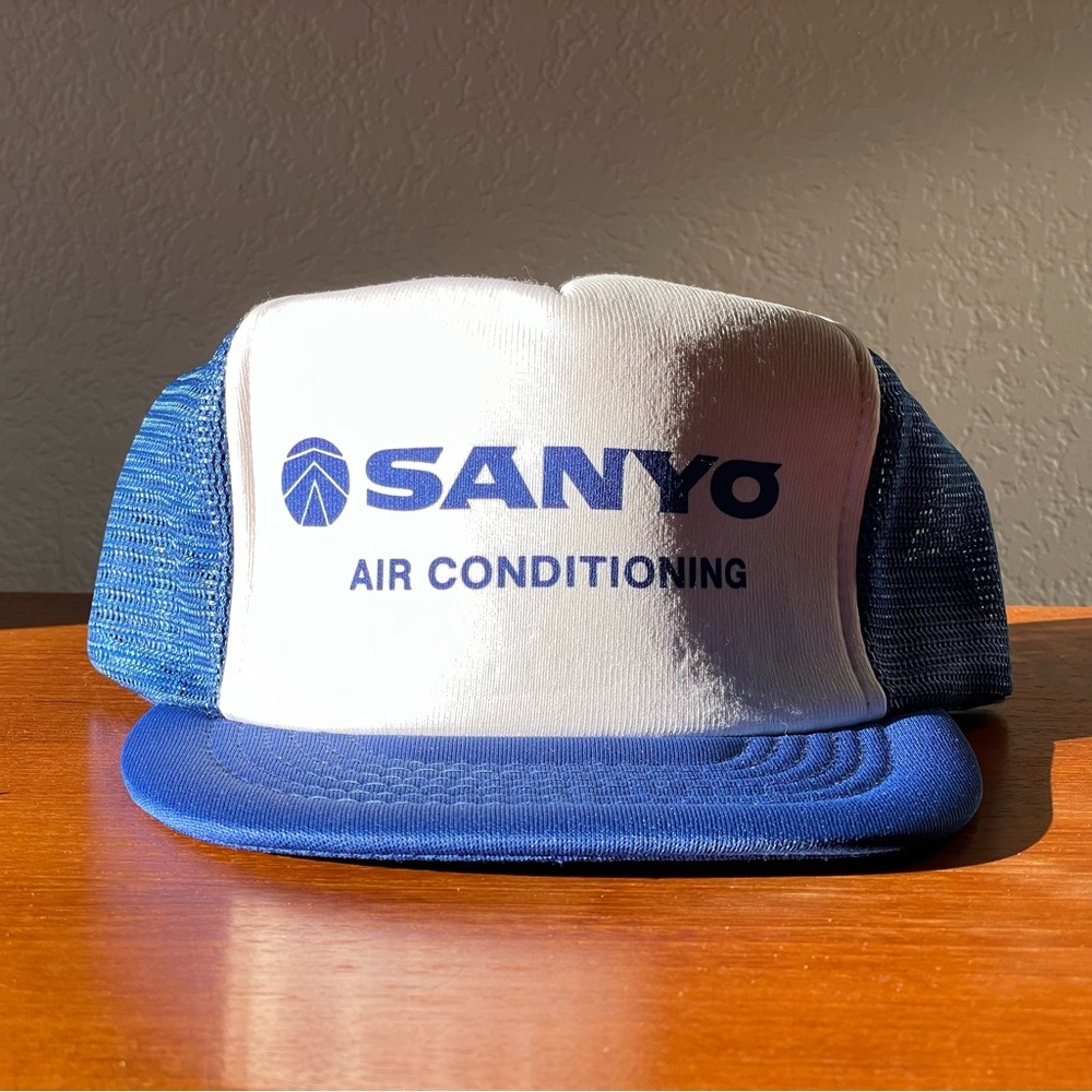 Vintage Sanyo Blue and White Trucker Hat